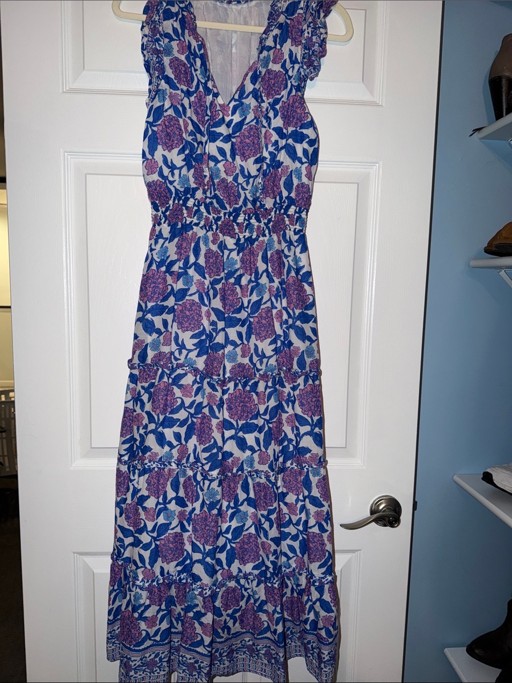 Vineyard Vines Purple & Blue Floral Maxi Dress - Picture 3 of 3